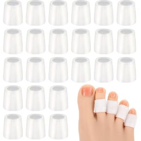 Silicone Toe Protectors, 24pcs Open Pinky Toe Protector for Pain Relief, Toe Sleeves, Soft Gel Toe Protector for Bunion Blisters, Corns, Hammer Toes, Toenails Loss