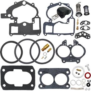 طقم إعادة بناء المكربن ​​مع تعويم ، استبدال Mercury Marine 3.0l 4.3l 5.0l 5.7l Mercarb 2 BBL ، 3302-804844002 1389-9562A1 1389-9563A1 1389-9564A1 1389-9670A2 1389-80607A2