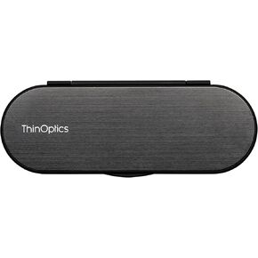 دائمًا معك حالة Thinoptics لنظارات قراءة الضوء الأزرق لأجهزة الكمبيوتر والشاشات - حالة معدنية خفيفة الوزن ودائمة فقط