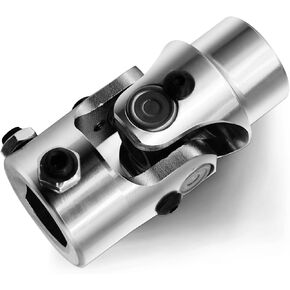 3/4" Round X1" DD Chrome Steering Universal Joint Single U Joint Shaft,Total Length: 83mm (3-1/4")