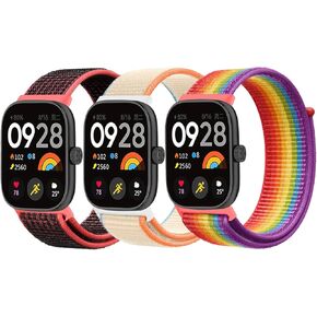 نايلون نطاقات متوافقة مع Xiaomi Smart Band 9 Pro/Mi Band 8 Pro ، Redmi Watch 5/4 ، حزام استبدال الرياضة للنساء الرجال