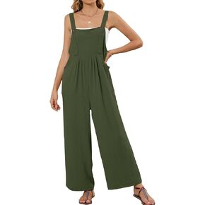 Flygo Womens Overalls Loose Fit Wide Leg Jumpsuits 2025 Summer Casual Rompers Jumper with Pockets in Kuwait