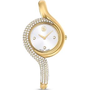 ساعة Swarovski Dextera غير المتماثلة ، سويسري مصنوعة ، سوار معدني ، لهجة ذهبية ، نهاية ذهبية