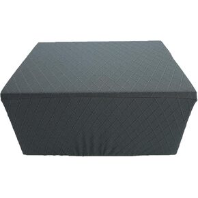 Rectangle Ottoman Cover, Rectangular Storage Ottoman Slipcover, Stretch Footstool Cover, Jacquard-Knitted-Fabric