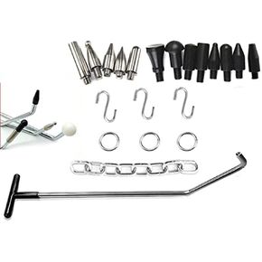 Paintless Dent Repair Rods Tools Kits with Taper Head and S-Hook for Car Auto Body Dents Hail Damage Removal Set Stainless Steel Hands Tools (P2)