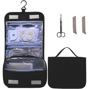 Ostomy Colostomy Travel Bag kit ostomy bag organizer ileostomy Ostomy Supplies(BLACK)