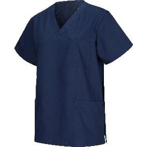 Wodin Scrubs Medical Uniform Women V-Neck Top (NavyBlue ، XS)