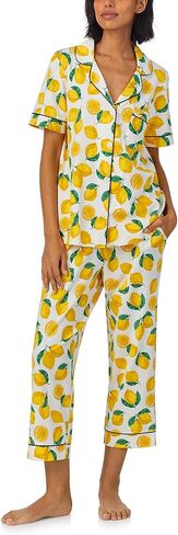 BedHead Pajamas Women's Cotton Knit Short Sleeve Cropped Pj Set in Kuwait