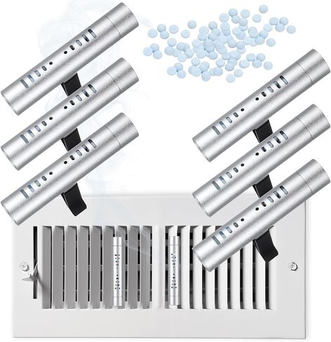 Weysat 6 Pcs Whole House Air Freshener Passive Essential Diffuser Vent Clips Easier Placement Adjustable HVAC Furnace Filter Scent Fragrance System for HVAC Vents Extender for Entire Home (Eucalyptus) in Saudi Arabia