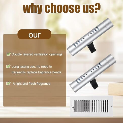 Weysat 6 Pcs Whole House Air Freshener Passive Essential Diffuser Vent Clips Easier Placement Adjustable HVAC Furnace Filter Scent Fragrance System for HVAC Vents Extender for Entire Home (Eucalyptus) in Saudi Arabia