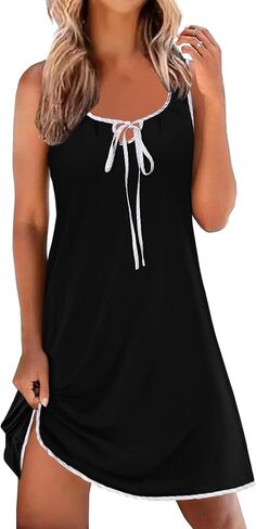 Ekouaer Nightgowns for Women Tank Night Gown Soft Sleep Shirt Summer Sleeveless Nightdress in Saudi Arabia