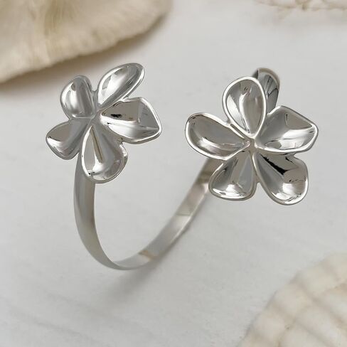 Arm Cuff Layered Bracelet Adjustable Leaf Flower Starfish Upper Arm Cuff Bangle Jewelry Gold Plated Bracelet Ring Set for Women Boho Summer Beach Essentials in Saudi Arabia