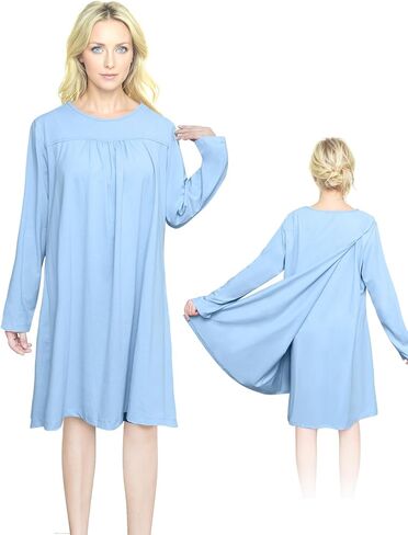 Open Back Hospital Gowns for Women Long Sleeve Open Back Dress Nursing Gowns Post Shoulder Surgery Dress in Kuwait