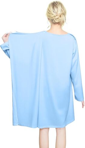 Open Back Hospital Gowns for Women Long Sleeve Open Back Dress Nursing Gowns Post Shoulder Surgery Dress in Kuwait