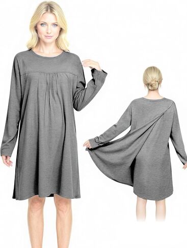 Open Back Hospital Gowns for Women Long Sleeve Open Back Dress Nursing Gowns Post Shoulder Surgery Dress in Kuwait