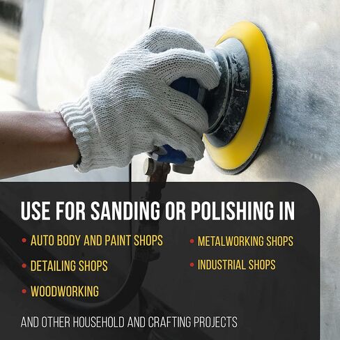 لوحة دعم PSA DA Sander مقاس 6 بوصات من سلسلة Dura-Gold Pro - حافة مرنة منخفضة المظهر، وسادة صنفرة مدارية عشوائية مزدوجة العمل، مواجهة للفينيل لأقراص ورق الصنفرة ذاتية اللصق - أعمال النجارة التلقائية in Saudi Arabia