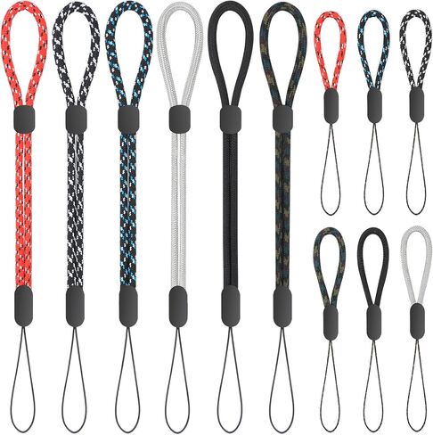 FrgKbTm Hand Wrist Strap Lanyard, 8 Pcs Adjustable Nylon Wrist Strap Lanyard, Colorful Hand Wrist Straps for Mobile Phone, Camara, Keys, USB Flash Drive, Wallet, ID Name Tag Badge, Mp3, Mp4, GoPro in Saudi Arabia