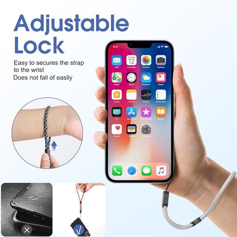 FrgKbTm Hand Wrist Strap Lanyard, 8 Pcs Adjustable Nylon Wrist Strap Lanyard, Colorful Hand Wrist Straps for Mobile Phone, Camara, Keys, USB Flash Drive, Wallet, ID Name Tag Badge, Mp3, Mp4, GoPro in Saudi Arabia