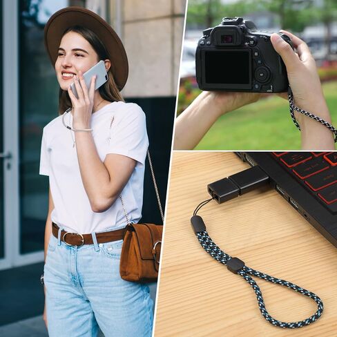 FrgKbTm Hand Wrist Strap Lanyard, 8 Pcs Adjustable Nylon Wrist Strap Lanyard, Colorful Hand Wrist Straps for Mobile Phone, Camara, Keys, USB Flash Drive, Wallet, ID Name Tag Badge, Mp3, Mp4, GoPro in Saudi Arabia