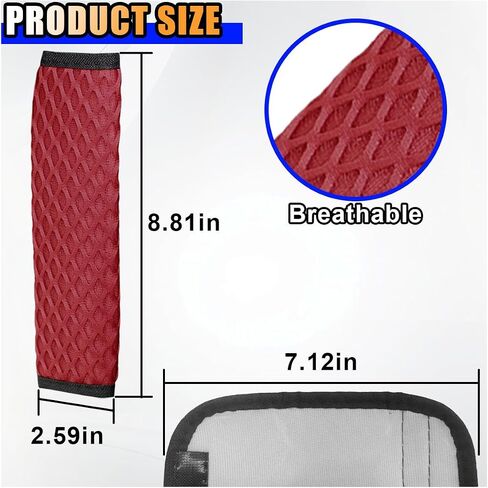 2PCS Car Seat Belt Covers Pads - Breathable Mesh Seatbelt Cushion Auto Seat Belt Pads for a More Comfortable Driving - Seatbelt Shoulder Strap Protector Harness Cushion Pad for Most Cars (Pink) in Saudi Arabia