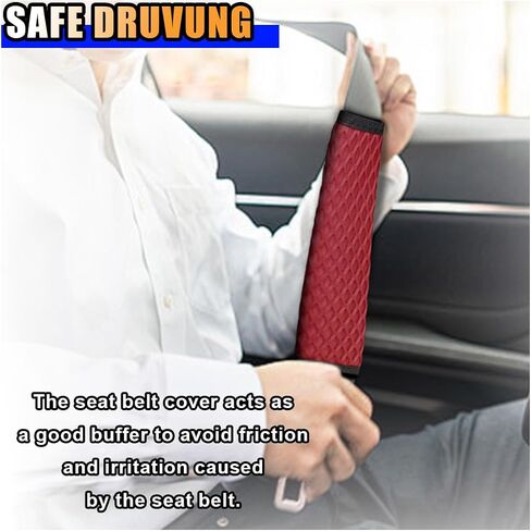 2PCS Car Seat Belt Covers Pads - Breathable Mesh Seatbelt Cushion Auto Seat Belt Pads for a More Comfortable Driving - Seatbelt Shoulder Strap Protector Harness Cushion Pad for Most Cars (Pink) in Saudi Arabia