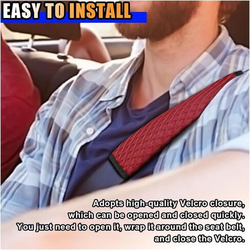 2PCS Car Seat Belt Covers Pads - Breathable Mesh Seatbelt Cushion Auto Seat Belt Pads for a More Comfortable Driving - Seatbelt Shoulder Strap Protector Harness Cushion Pad for Most Cars (Pink) in Saudi Arabia