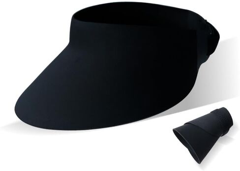 Women's Sun Visor Hat Wide Brim Sport Visor Adjustable Tennis Golf Visor Summer Ponytail Beach Sun Cap UPF50+ in Saudi Arabia