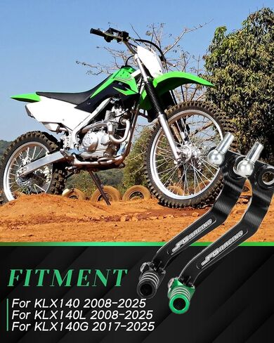 JFG RACING KLX140 Shifter, Folding Gear Shift Pedal Lever Forged Aluminum for KLX 140 2008-2025, KLX 140L 2008-2025, KLX 140G 2017-2025 Dirt Bike, Black in Kuwait