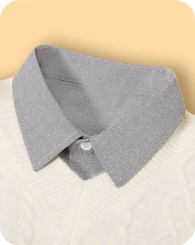 NIDMIDO 4 Pack Cotton Detachable Dickey Collar Blouse Half Shirts Faux Collar for Women & Men in Kuwait