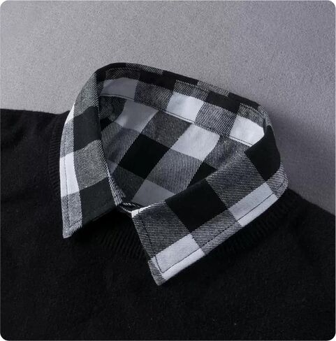NIDMIDO 4 Pack Cotton Detachable Dickey Collar Blouse Half Shirts Faux Collar for Women & Men in Kuwait