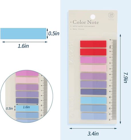 2000Pcs Sticky Tabs for Annotating Books, Clear Sticky Notes, Book Tabs for Binders, Page Markers for Notebooks, Multi-Colored Writable and Repositionable Book Flags Tabs Strip Index Tabs in Saudi Arabia