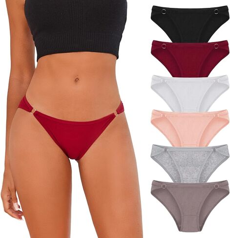 Women's Cotton Stretch Bikini Panties,Moisture Wicking Cotton Brief Underwear in Kuwait