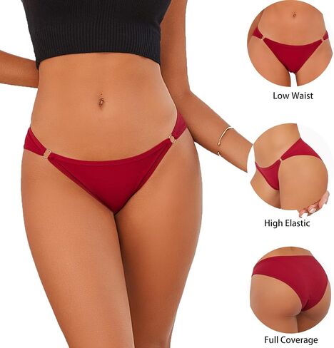 Women's Cotton Stretch Bikini Panties,Moisture Wicking Cotton Brief Underwear in Kuwait
