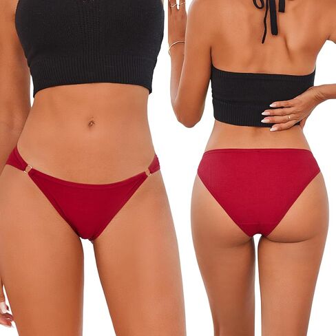 Women's Cotton Stretch Bikini Panties,Moisture Wicking Cotton Brief Underwear in Kuwait
