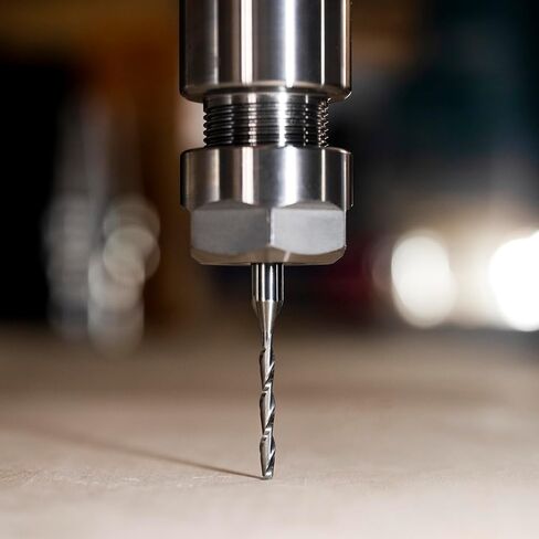 SpeTool Extra Long CNC Spiral Router Bits with Up Cut 1/8 inch Cutting Diameter, 1/4 inch Shank 3 inch Extra Long HRC55 Solid Carbide End Mill for Wood Cut, Carving in Saudi Arabia