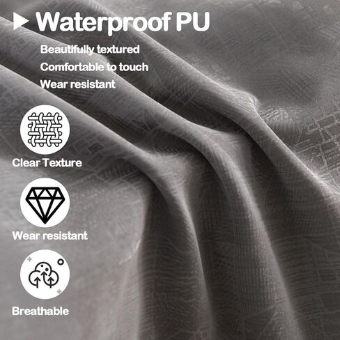 Stool Covers Round Waterproof PU Round Bar Stool Covers Stretch Barstool Seat Covers Round Bar Chair Covers with Elastic Bands Washable Stool Cushion Slipcovers Set of 2 Printed-Black in Kuwait