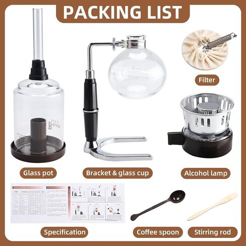 Boeng 5-Cup Coffee Syphon Tabletop Siphon (Syphon) Coffee Maker in Saudi Arabia