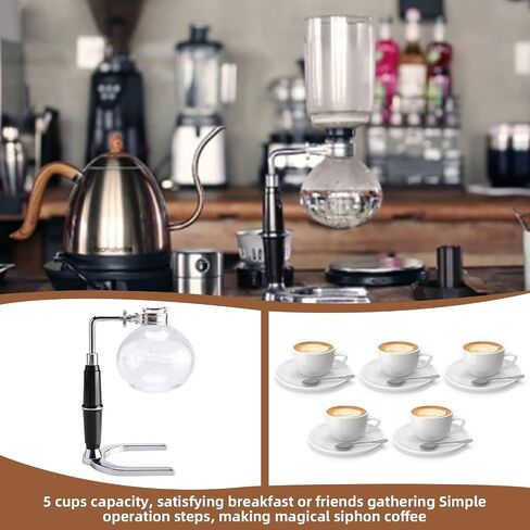 Boeng 5-Cup Coffee Syphon Tabletop Siphon (Syphon) Coffee Maker in Saudi Arabia
