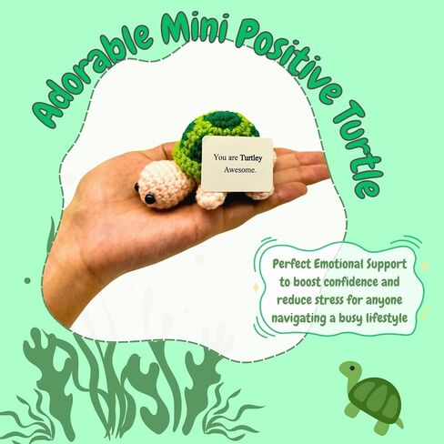 Mini Positive Crochet Bee with Uplifting Card- Cheerful Cute Desk Decor, Handmade Birthday Gifts for Women Men Teens Girls, Emotional Support for Families Friends Coworkers (BEE Happy) in Saudi Arabia