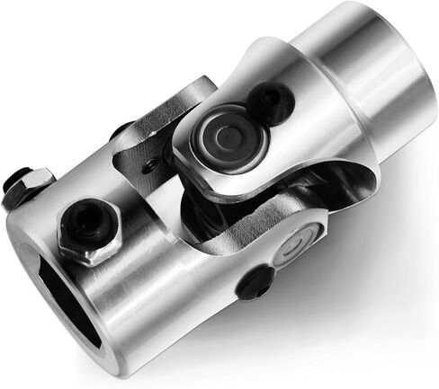3/4" Round X1" DD Chrome Steering Universal Joint Single U Joint Shaft,Total Length: 83mm (3-1/4") in Saudi Arabia