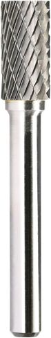 SA-5L6 Tungsten Carbide Burr Lengthened Rotary File Cylindrical Shape Double Cut for Die Grinder Drill Bits 1/4'' Inch Diameter of Shank and 1/2'' Inch Diameter of Cutter 1'' Inch Cutter Length in Saudi Arabia