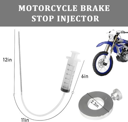 Motorcycle Fork Oil Level Tool, 60ml Fork Syringe Oil Tool Kit with Adjustable Ring, Accurate Fork Suspension Oil Level Adjuster, Fork Oil Level Measurement Gauge Tool in Saudi Arabia
