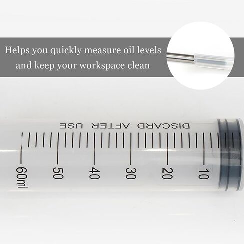 Motorcycle Fork Oil Level Tool, 60ml Fork Syringe Oil Tool Kit with Adjustable Ring, Accurate Fork Suspension Oil Level Adjuster, Fork Oil Level Measurement Gauge Tool in Saudi Arabia