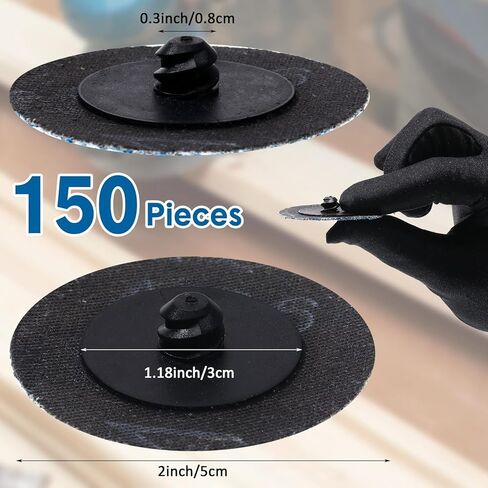 Nuenen 150 جهاز كمبيوتر شخصى 60 أقراص الصنفرة 2 بوصة قرص الطحن يموت طاحونة الصنفرة أقراص الألومنيوم القرص لطاحونة القالب السطح الإعدادية قطاع طحن البولندية الانتهاء من لدغ إزالة الطلاء الصدأ، الأزرق in Saudi Arabia