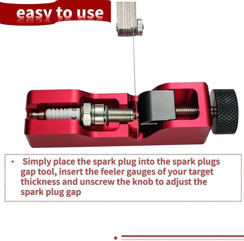 Universal Spark Plug Gap Tool & 32 Piece Stainless Steel Feeler Gauges（ 0.0015"- 0.035"）& Spark Plug Gapper（0.020"-0.100"）,Spark Plug Gapper Tool Accurately Adjusts Gap Without Damaging Spark Plugs in Saudi Arabia