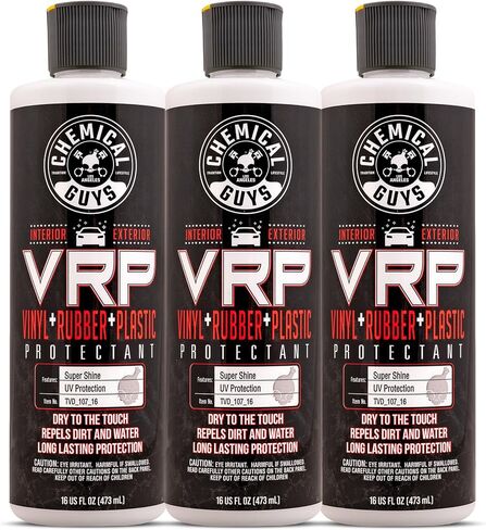 Chemical Guys TVD_107 VRP Vinyl, Rubber and Plastic Non-Greasy Dry-to-the-Touch Long Lasting Super Shine Dressing for Tires, Trim and More, Safe for Cars, Trucks, SUVs, RVs & More, 128 fl oz (1 Gal) in Kuwait