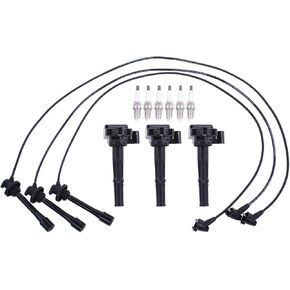 MOTOKU Ignition Coil and Spark Plug Wires for Toyota 4Runner Tacoma Tundra T100 3.4