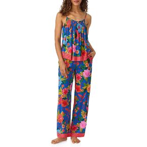 Room Service Womens Pajama Sets, Lightweight Smocked Cami with Long Pant 2 Piece Lounge Sets for Women