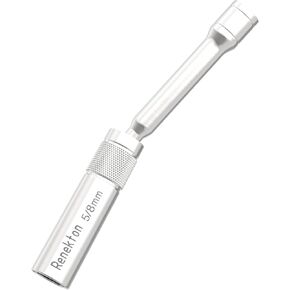 RENEKTON 5/8 "Swivel Magnetic Spark Plug Socket ، 3/8" Drive x 6 "، امتداد 360 درجة ، 12 نقطة ، CR-V Steel