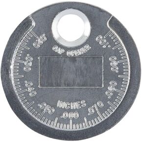 Edward Tools Spark Plug Gap Gauge Tool – Tapered Edge for Measuring and Adjusting Spark Plug Gap – 0.02 to 0.1 Inch Range – Zinc Alloy, Rust-Resistant Chrome Finish